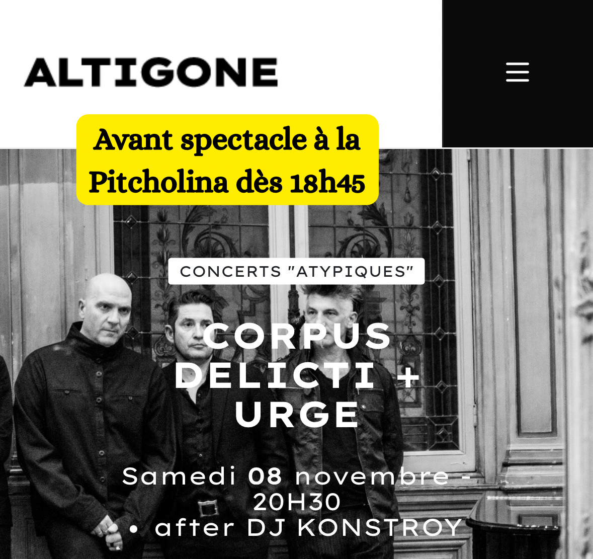 AVANT CONCERT ALTIGONE DES 18h45