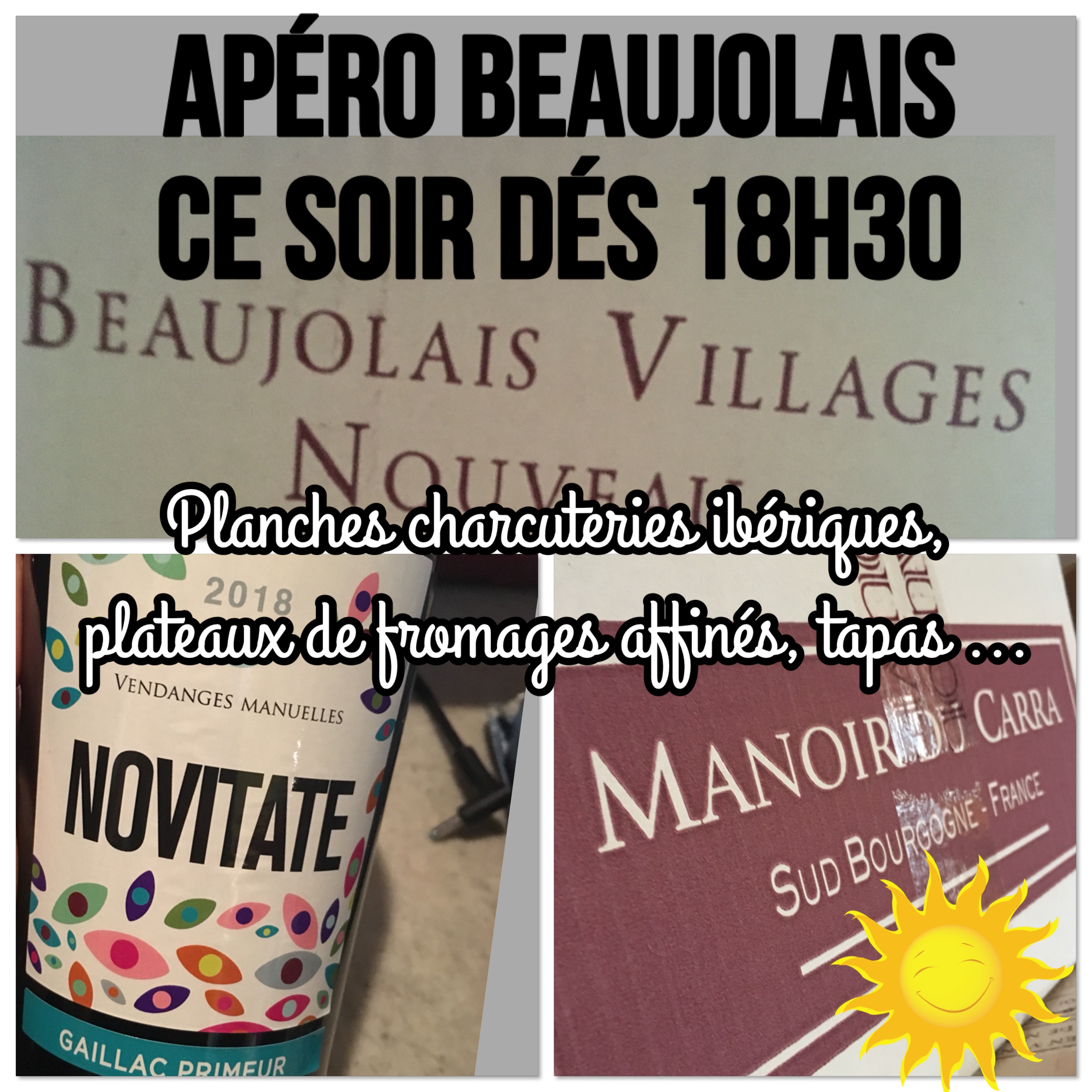 Soirée BEAUJOLAIS Jeudi 15 Novembre
