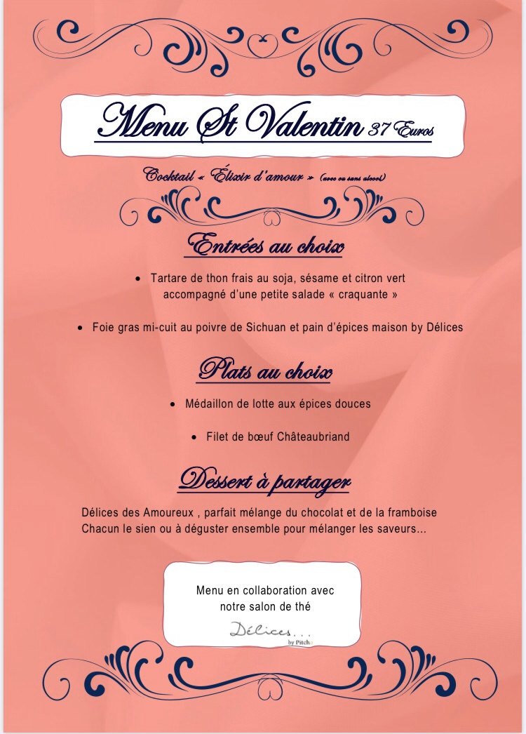 Soirée St Valentin Vendredi 14 Février
