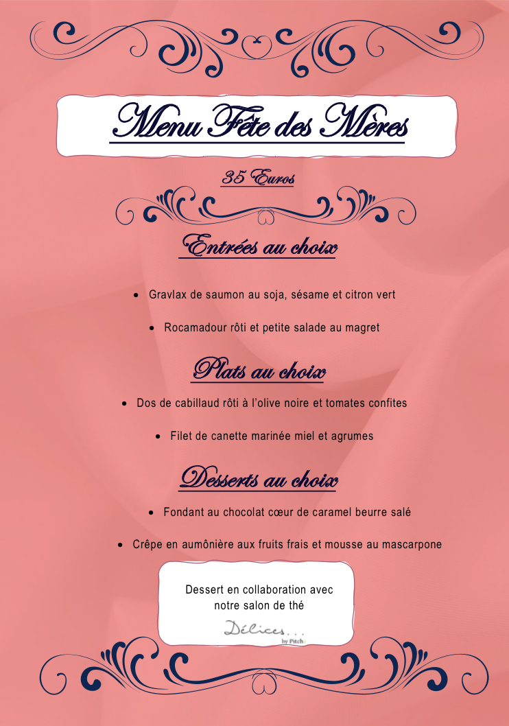 Dimanche !!!! Repas "Fête des mères"